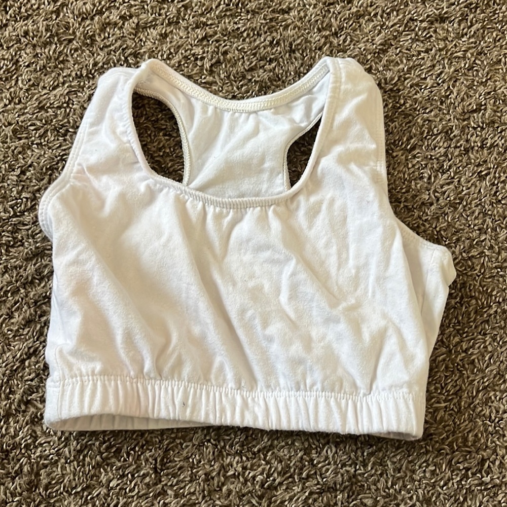 White Razorback Sports Bra